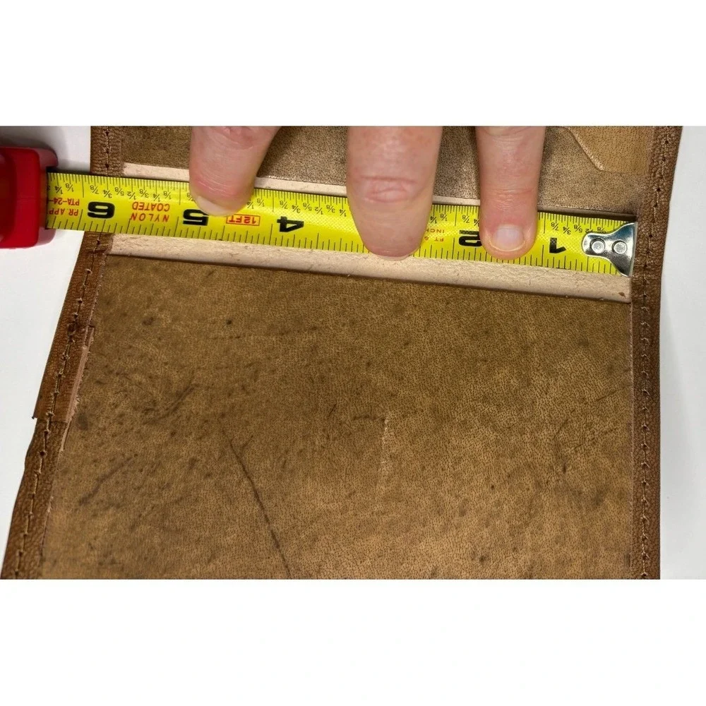 Sugarboo & Co Tan Leather Passport Notebook Cover Peter Pan Quote To Live Will
